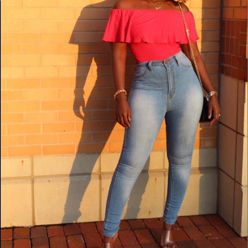 High Waist light Wash Fashion Nova Jeans